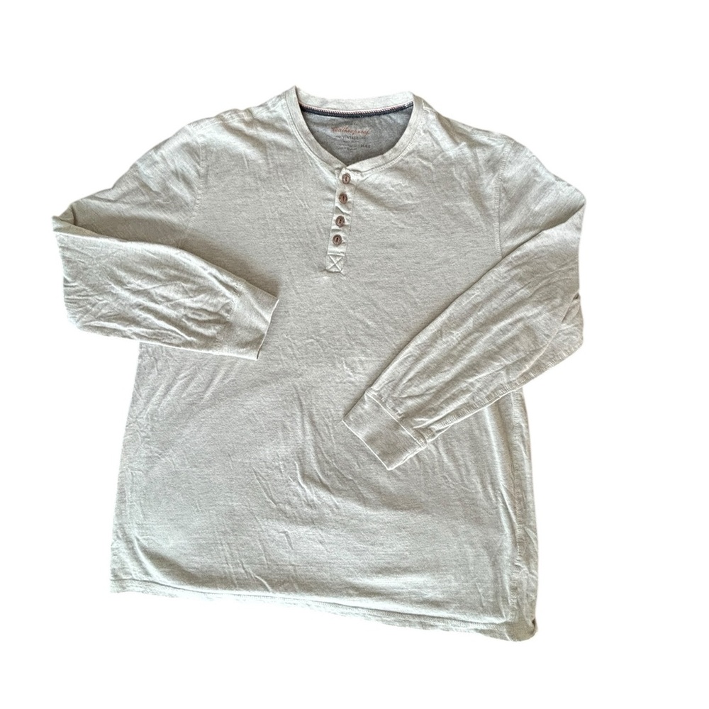 Weatherproof Vintage Men’s Henley Shirt XL 99% Cotton Long Sleeve